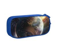 LRHCNZDCP Universe Planet Printed Pencil Case Pouch Cute Pencil Pen Case Pencil Box Pen Bag for School Office, Blue