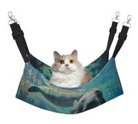 LRHCNZDCP West Indian Manatees Print Cat Hammock Bed, Soft Double-Layered Hanging Pet Bed for Small Pet, L