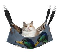 LRHCNZDCP Wild Mallard Ducks Print Cat Hammock Bed, Soft Double-Layered Hanging Pet Bed for Small Pet, M