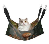 LRHCNZDCP wild mushroom Print Cat Hammock Bed, Soft Double-Layered Hanging Pet Bed for Small Pet, L