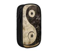 LRHCNZDCP Yin_Yang_Symbol Printed Pencil Case Pouch Black, Cute Pencil Pen Case Pencil Box Pen Bag for School Office