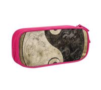 LRHCNZDCP Yin_Yang_Symbol Printed Pencil Case Pouch Cute Pencil Pen Case Pencil Box Pen Bag for School Office, Pink