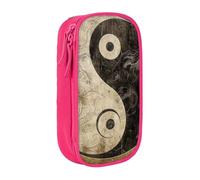 LRHCNZDCP Yin_Yang_Symbol Printed Pencil Case Pouch Pink, Cute Pencil Pen Case Pencil Box Pen Bag for School Office