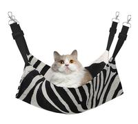 LRHCNZDCP Zebra Animal Print Cat Hammock Bed, Soft Double-Layered Hanging Pet Bed for Small Pet, M