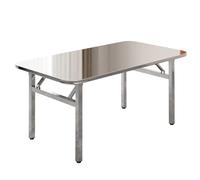 LRHELPBNR Kitchen Work Table, Worktable Workstation, Folding Commercial Prep Table, Heavy-duty Stainless Steel Folding Table, For Workshop, Garage, Office, Home(80x80x72cm)