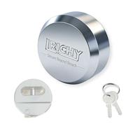 Lrichy 2-7/8" Stainless Solid Steel Disc Lock Heavy Duty Trailer Door Security Lock 1-3/4" Opening Hidden Shackle Padlock with 1 Bolt