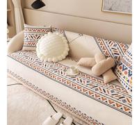 LRIKOEU Universal Couch Cushion Covers, Boho Sofa Covers Washable, Jacquard Cotton Couch Sofa Covers for 3 Cushion Couch, Interior Sofa Seat Cushion Covers for Sofa