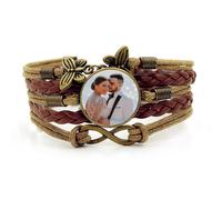 Lrioehny Boho Bracelets for Women, Leather Wrap Bracelet - Butterfly Cross Sunflower Bracelet! Perfect Boho Gifts for Mom, Wife, Daughter, Sisters, Grandma, or Your Bestie (Customized pictures)
