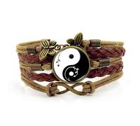 Lrioehny Boho Bracelets for Women, Leather Wrap Bracelet - Butterfly Cross Sunflower Bracelet! Perfect Boho Gifts for Mom, Wife, Daughter, Sisters, Grandma, or Your Bestie, One Size, Stainless Steel