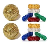 LRK Acupressure Magnetic Ball Set 2Pc and Sujok Ring Finger Massager 10 Pc Kit