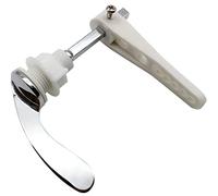 LRMYS Chrome Plated Replacement Toilet Tank Handle, Universal Fit Metal Toilet Flush Lever WC Cistern Repair Handle Rod Kit, Silver 1 Pack