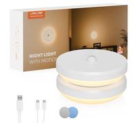 LROLTEF Night Light Backlight with Motion Sensor, 3000K 1200mAh Magnetic rechargeable Night Lighting for Bedrooms, Stairs, Corridors, Corners | 2 Pieces