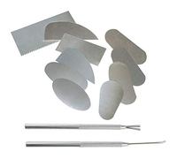 LRONG 12PCS Sculpting Texturing Modeling Tools Sculpture Pottery Molding Scraper Cutter Stainless Steel Clay Sculpture Tools with Clay Ceramic Needle and Feather Wire Texture Detail Tools Crafts