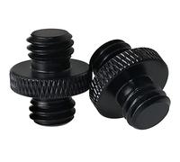 LRONG 2Pcs 3/8 inch Male to 3/8 inch Male Threaded Tripod Screw Adapter Double Sides Standard Mounting Thread Converter for Camera Mount Avatar