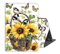 LROTFNGX Case for Apple iPad Pro 11 (M4) 2024,Protective Cover for iPad Pro 11 inch 5th Generation,Multi-Angle Stand Cases,PU Leather Folio Cover w/Auto Wake/Sleep,Basket Sunflowers