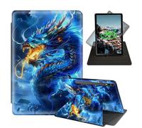 LROTFNGX Case for Samsung Galaxy Tab S10 Plus/ S9 FE Plus/ S9 Plus 5G Tablet 12.4'' - 360 Rotating Stand & Full-Body Shockproof Drop Protection,Blue Dragon Lightning