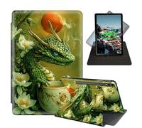 LROTFNGX Case for Samsung Galaxy Tab S10 Plus/ S9 FE Plus/ S9 Plus 5G Tablet 12.4'' - 360 Rotating Stand & Full-Body Shockproof Drop Protection,Dragon Tea
