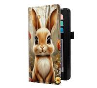 LROTFNGX Checkbook Cover for Duplicate Checks | Leather Checkbook Covers Holder with Pen Loop | Wallet-Style Organizer for Men & Women, Cute Bunny Forest, 7.3"x3.9"x0.4", Contemporary