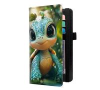 LROTFNGX Checkbook Covers for Personal Checkbook | Leather Checkbook Covers Holder with Pen Loop | Wallet-Style Organizer for Men & Women, Cute Turtle Nature, 7.3"x3.9"x0.4", Contemporary