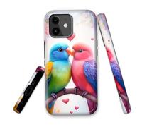 LROTFNGX for iPhone 11 Case 6.1 Inch 2-Layer Hard Shell - Shockproof & Scratch Resistant Protection with Stylish Patterns for Women and Men,Love Birds