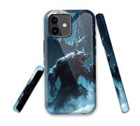 LROTFNGX for iPhone 11 Case 6.1 Inch 2-Layer Hard Shell - Shockproof & Scratch Resistant Protection with Stylish Patterns for Women and Men,Werewolf Moonlight