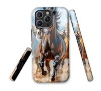 LROTFNGX for iPhone 11 Pro Case 5.8 Inch 2-Layer Hard Shell - Shockproof & Scratch Resistant Protection with Stylish Patterns for Women and Men,Running Horses Wild