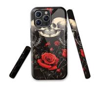 LROTFNGX for iPhone 11 Pro Case 5.8 Inch 2-Layer Hard Shell - Shockproof & Scratch Resistant Protection with Stylish Patterns for Women and Men,Skull Roses Love