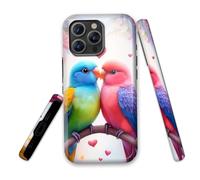 LROTFNGX for iPhone 12 Pro Max Case 6.7 Inch 2-Layer Hard Shell - Shockproof & Scratch Resistant Protection with Stylish Patterns for Women and Men,Love Birds