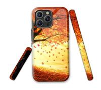 LROTFNGX for iPhone 12 Pro Max Case 6.7 Inch 2-Layer Hard Shell - Shockproof & Scratch Resistant Protection with Stylish Patterns for Women and Men,Fall Glow