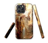 LROTFNGX for iPhone 13 Pro Case 6.1 Inch 2-Layer Hard Shell - Shockproof & Scratch Resistant Protection with Stylish Patterns for Women and Men,Jesus Christ Rose Garden