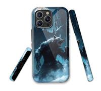 LROTFNGX for iPhone 14 Pro Max Case 6.7 Inch 2-Layer Hard Shell - Shockproof & Scratch Resistant Protection with Stylish Patterns for Women and Men,Werewolf Moonlight