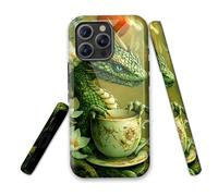 LROTFNGX for iPhone 15 Case 6.1 Inch 2-Layer Hard Shell - Shockproof & Scratch Resistant Protection with Stylish Patterns for Women and Men,Dragon Tea