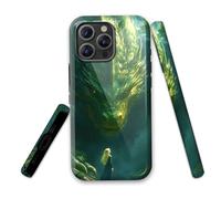 LROTFNGX for iPhone 15 Case 6.1 Inch 2-Layer Hard Shell - Shockproof & Scratch Resistant Protection with Stylish Patterns for Women and Men,Dragon Forest Encounter