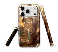 LROTFNGX for iPhone 17 Pro Case 6.3 Inch 2-Layer Hard Shell - Shockproof & Scratch Resistant Protection with Stylish Patterns for Women and Men,Jesus Christ Rose Garden