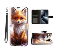 LROTFNGX for iPhone 17 Pro Max Case, Wallet Case with RFID Blocking & Card Slots, Kickstand, PU Leather Flip Phone Cover for 6.9-inch i Phone 17 Pro Max,Cute Fox Artwork