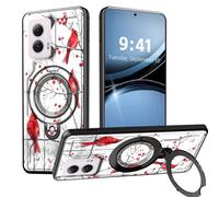 LROTFNGX for Moto G Power 2024 Case 360°Spin Invisible Stand Military Protection Shockproof Phone Case for Motorola Moto G Power 2024 Women Men 6.7'',A-Black Wolf