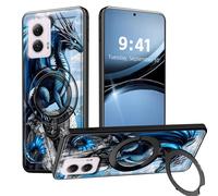 LROTFNGX for Moto G Power 2024 Case 360°Spin Invisible Stand Military Protection Shockproof Phone Case for Motorola Moto G Power 2024 Women Men 6.7'',Raven Pumpkin