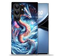 LROTFNGX for Samsung Galaxy S24 Ultra Case 6.8''Hybrid 2-Layer Shockproof Hard Shell Scratch Resistant Cover Stylish Protective Girl Men & Women Phone Case for S 24 Ultra,Cosmic Dragon Sky