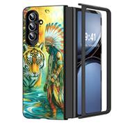 LROTFNGX Z Fold 7 Case,Ultra Thin 1.2mm Hard PC Cover,Matte Anti-Scratch Anti-Fingerprint Shockproof Protection,Phone Case for Galaxy Z Fold 7,Native Tiger Spirit