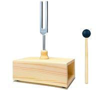 Lrowvenu 432 Hz Tuning Fork with Resonance Box, Aluminum Alloy, Wooden Speaker, Ideal for Sound Healing, SPA Aromatherapy, Tuning Fork Resonance Teaching, Hearing Tests, Meditation etc