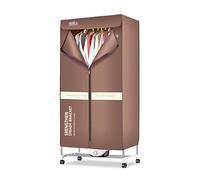 LRP Household Three-layer Large-capacity Dryer, Multi-functional Small Wardrobe With Universal Wheel, Brown, 70×46×165cm