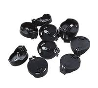 Lrporyvn 10pcs Black Round Button Battery Holder Case for CR2032 2016 2025