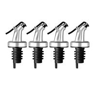 Lrporyvn 4 Pieces Oil Stopper Pourer,Leakproof Bottle Pourer,Olive Oil Leakproof Spouts,with Dust Cap,for Oil,Olive Oil,Vinegar