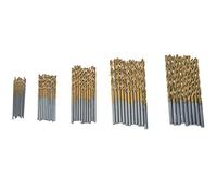 Lrporyvn 50 Pcs Titanium Coated High Speed Steel Drill Bit Set Tool 1/1.5/2/2.5/3mm