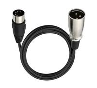 Lrporyvn DIN 5 Pin to XLR 3 Pin Audio Cable for Match Music Instruments or Cables with MIDI or XLR DIN 5P Male to XLR Male