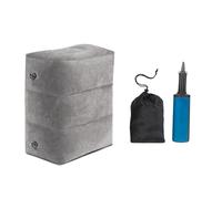 Lrporyvn Inflatable Airplane Foot Rest with Hand Pump and Carry Bag, Travel Foot Rest Airplane Chair Extender for Kids Easy to Use