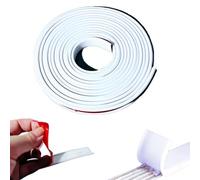 Lrqmte Kitchen Worktop Edging Strip, Coving Edge Protector Moulding Trim Self Adhesive, Flexible TPE Quadrant Kitchen Cabinet Edging Strip for Cupboard, Shelf, Plinth (5m*16mm White)