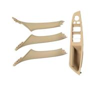 LRSJJ 4PCS RHD Door Window Lift Cover Inside Door Pull Handle Cover Set for 5 Series for F10 for F11 for 520i for 523i for 525i for 528i for 535i Inner Doors Panel Handle(Model A Beige)