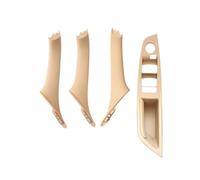 LRSJJ 4PCS RHD Door Window Lift Cover Inside Door Pull Handle Cover Set for 5 Series for F10 for F11 for 520i for 523i for 525i for 528i for 535i Inner Doors Panel Handle(Model B Beige)
