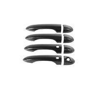 LRSJJ Car Sliding Door Handle ABS Exterior Door Outer Handle Shell Decoration Cover for Compass 2017 Up for Grand for Commander 2018 Up Car Accessories(Carbon Fiber Black)